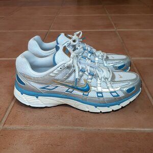 Size 10 Nike P-6000 Metallic Silver Aegean Storm Shoes HJ7246-100